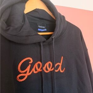 Good Good Golf Black Hoodie with Orange Embroidery. Size XL. New.